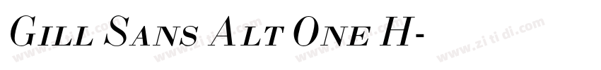Gill Sans Alt One H字体转换